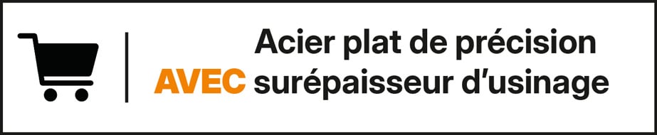 Acier plat de précision avec surépaisseur d’usinage
