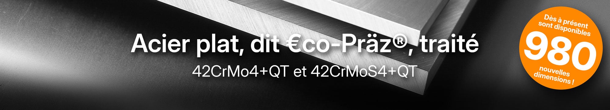 Acier plat 1.7225+QT et 1.7227+QT